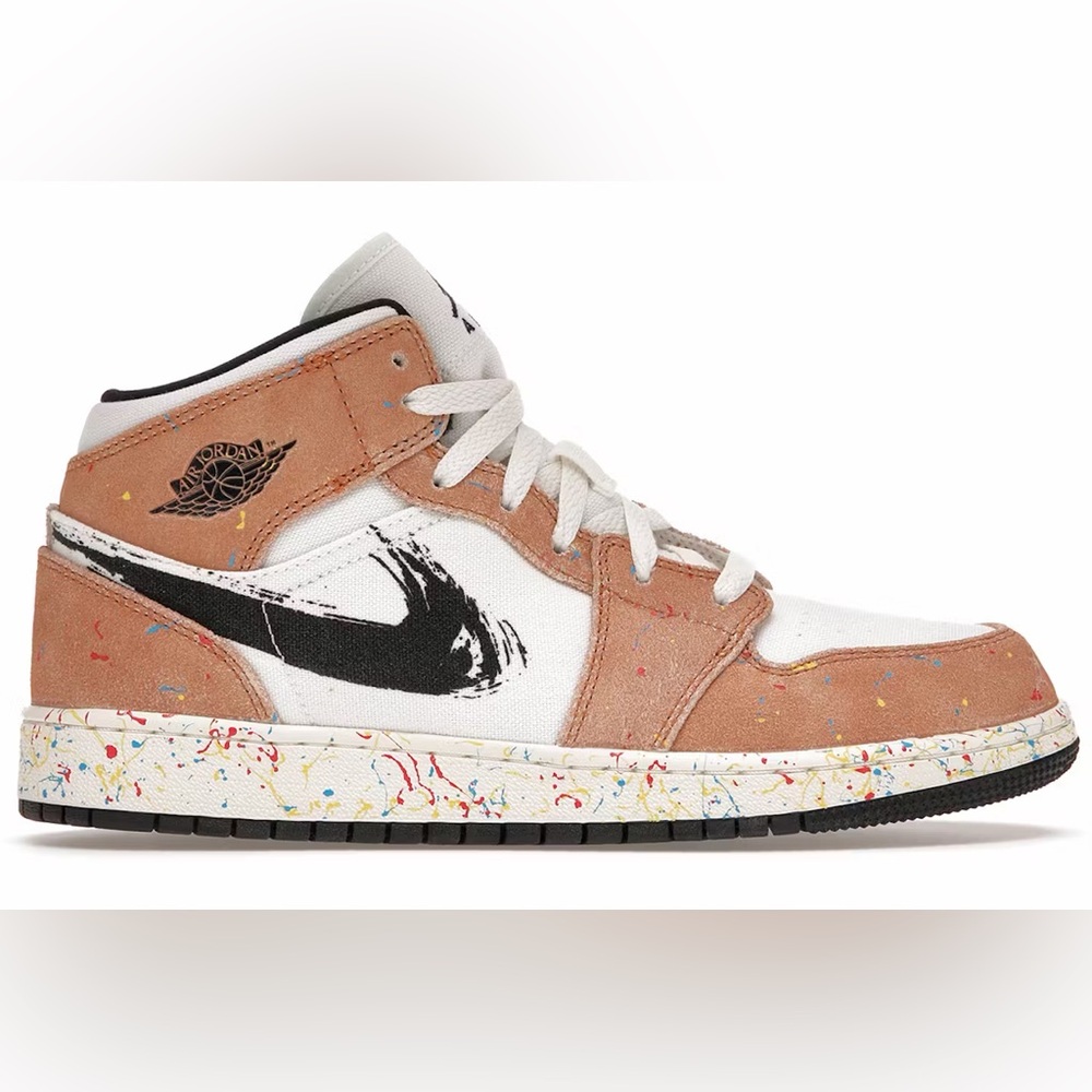 Air Jordan 1 Mid “Brushstroke” DA8006-100 kids